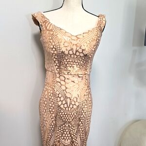 NWT OFF THE SHOULDER SEQUIN GOWN